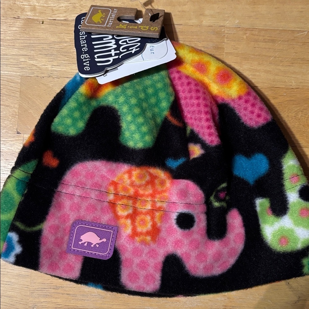 Turtle Fur fleece winter hat elephant, kids age 3 to 6 cute
